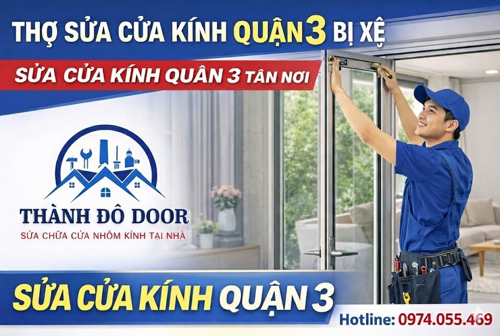 sửa cửa kính quận 3