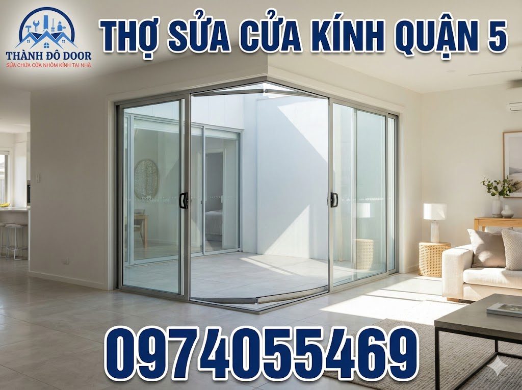 sửa cửa kính quận 5
