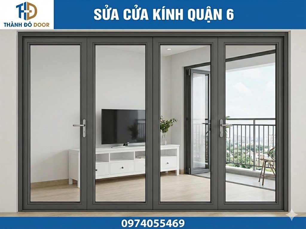sửa cửa kính quận 6