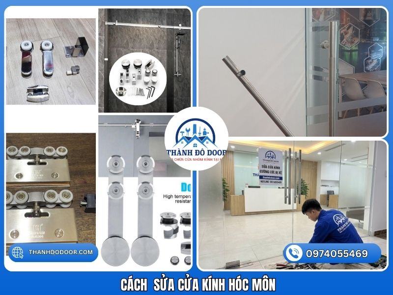 sửa cửa kính cường lực hóc môn