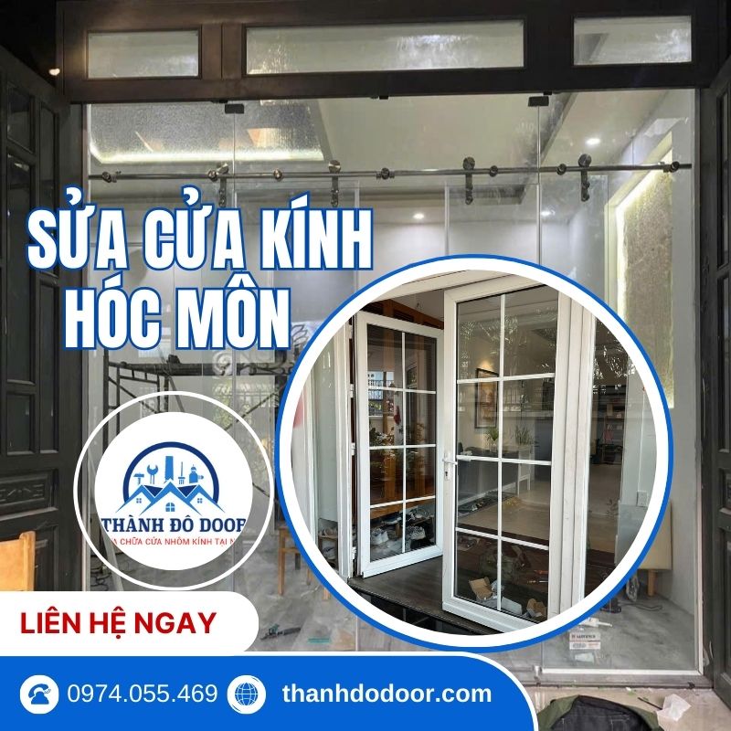 sửa cửa kính hóc môn