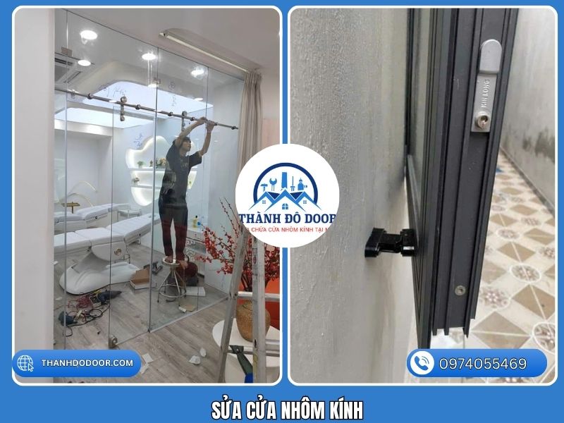 sửa cửa nhôm kính tại nhà Quận 1