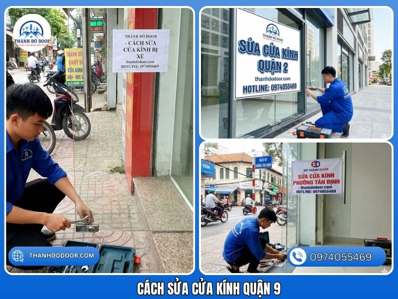 sửa cửa kính bị xệ quận 9