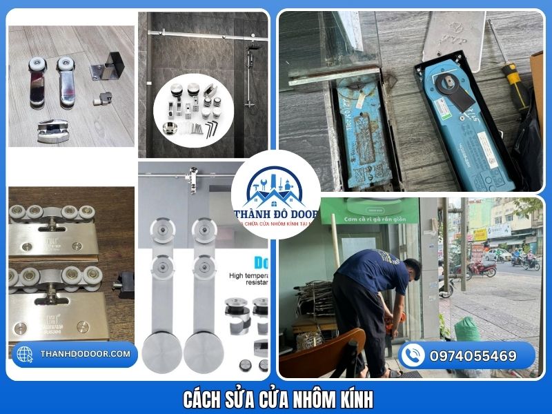 sửa cửa nhôm kính bị xệ
