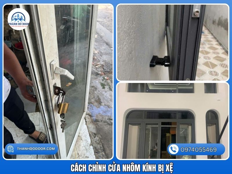 cách sửa cửa nhôm kính bị xệ