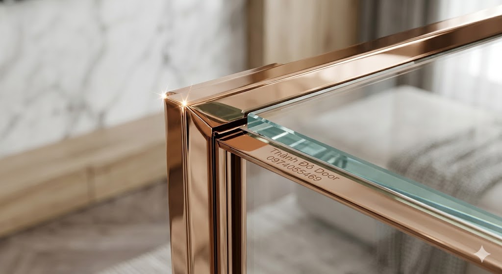 cửa kính slim inox