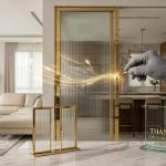 cửa kính slim inox