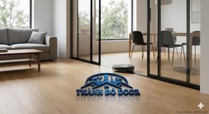 cửa lùa không ray dưới hệ slim