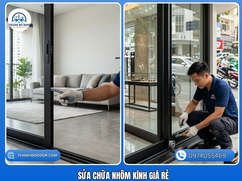 sửa chữa nhôm kính giá rẻ tphcm