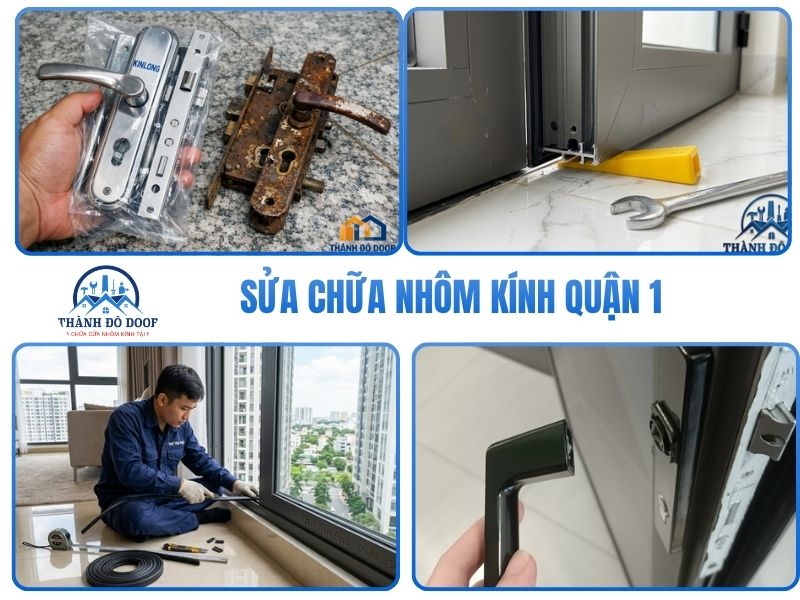 sửa cửa nhôm kính quận 1