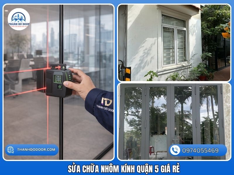 sửa chữa nhôm kính quận 5 tại nhà