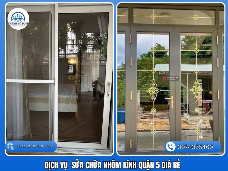 giá sửa cửa nhôm kính
