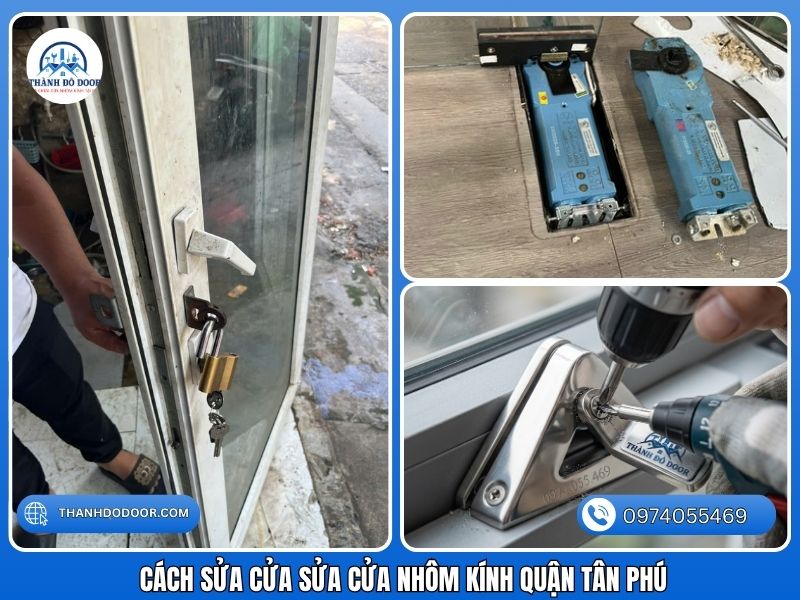 thay bản lề nhôm kính quận tân phú