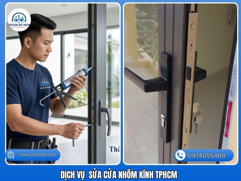 thợ sửa chữa nhôm kính tan phú