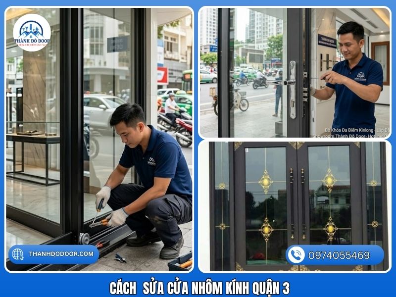 Dịch Vụ Sửa Cửa Nhôm Kính Quận 3 Tỉ Mỉ, Chuyên Sâu Cấu Trúc 3 sửa chữa cửa nhôm kính