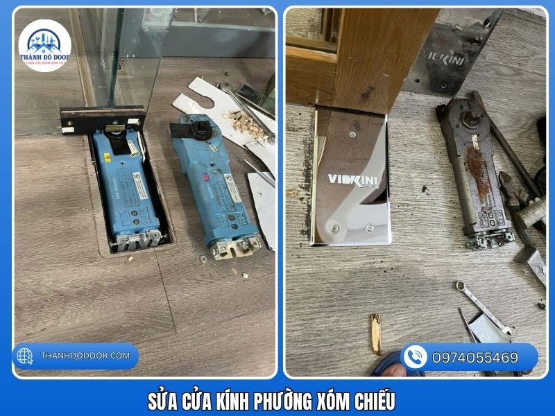 sửa cửa kính phường xóm chiếu