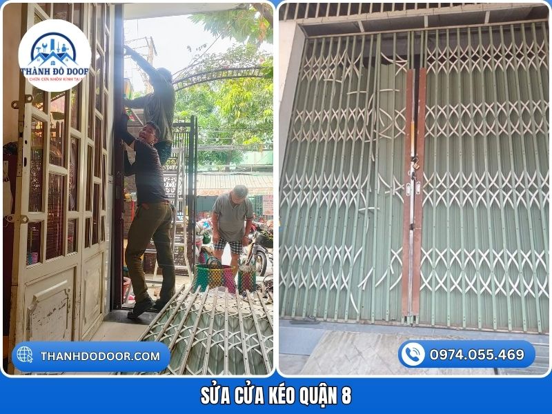 Sửa Cửa Kéo Quận 8 Giá Rẻ – Thợ Có Mặt Sau 15 Phút Chỉ Từ 150k 2 thợ sửa cửa kéo quận 8