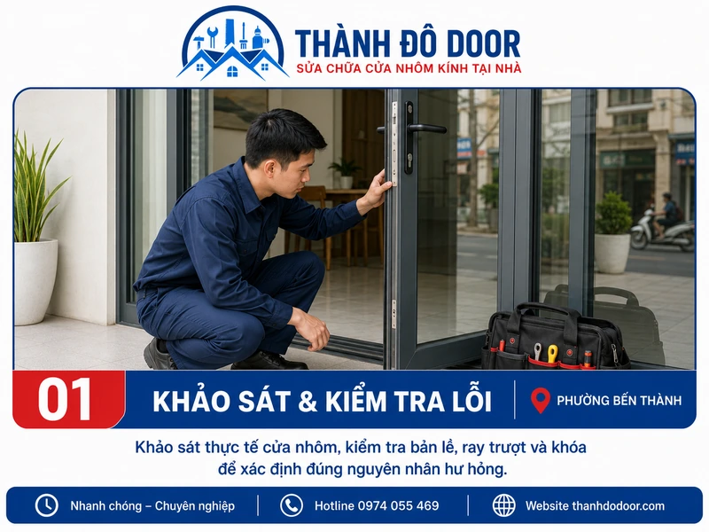 Sửa Cửa Nhôm Phường Bến Thành: Cửa Xệ, Kẹt, Lệch Khóa 1 01 sua cua nhom phuong ben thanh