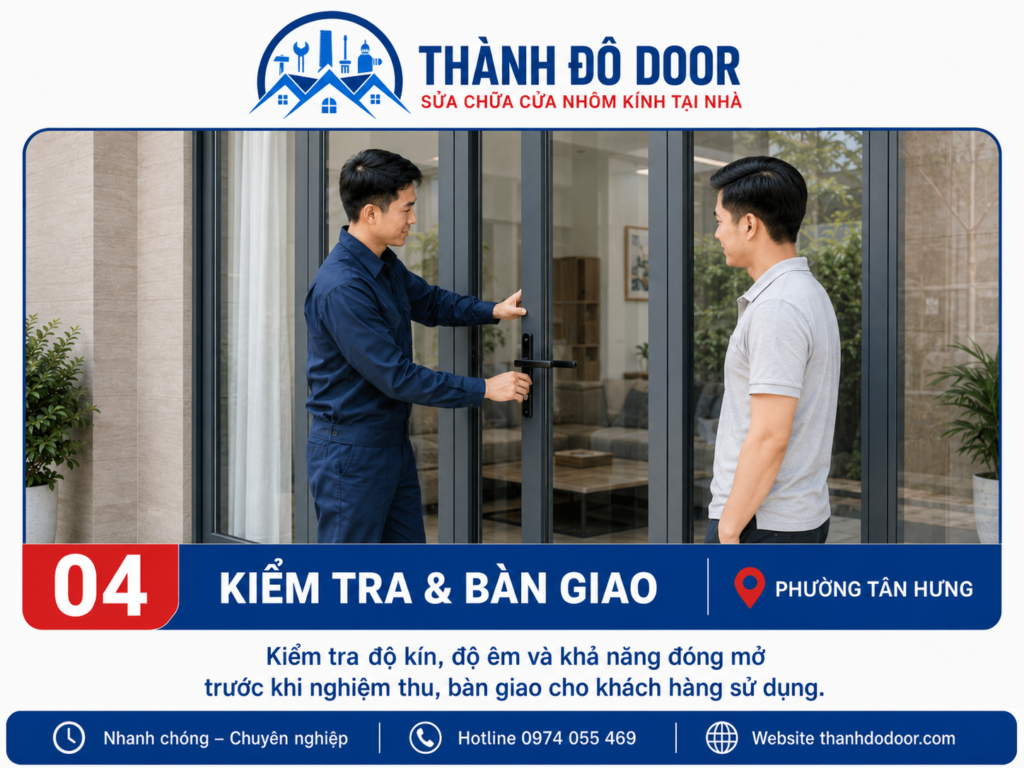 Sửa Cửa Nhôm Phường Tân Hưng: Xệ, Hở, Lệch Khóa 1 01 sua cua nhom phuong tan hung