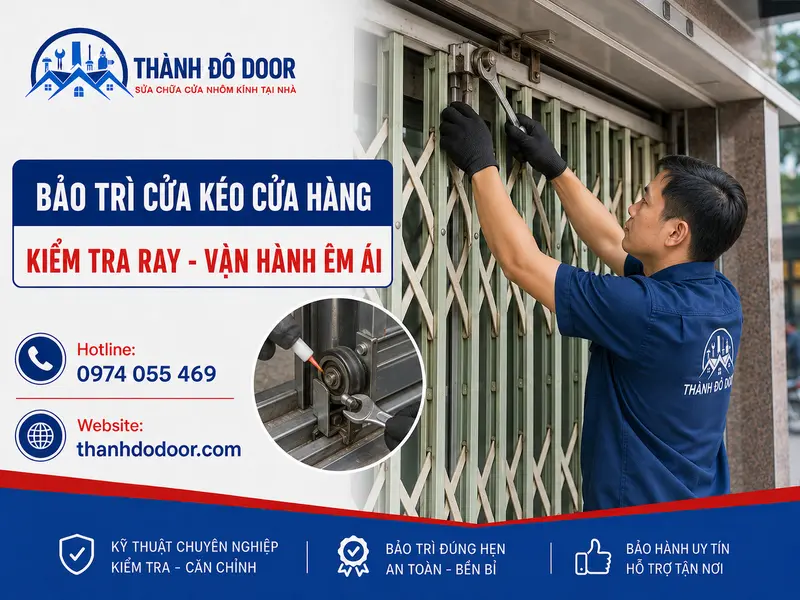 bảo trì cửa kéo cửa hàng