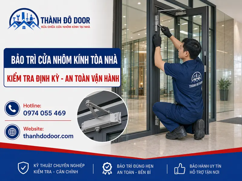 bảo trì cửa nhôm kính toà nhà