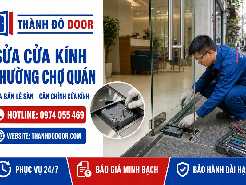sửa cửa kính phường chợ quán