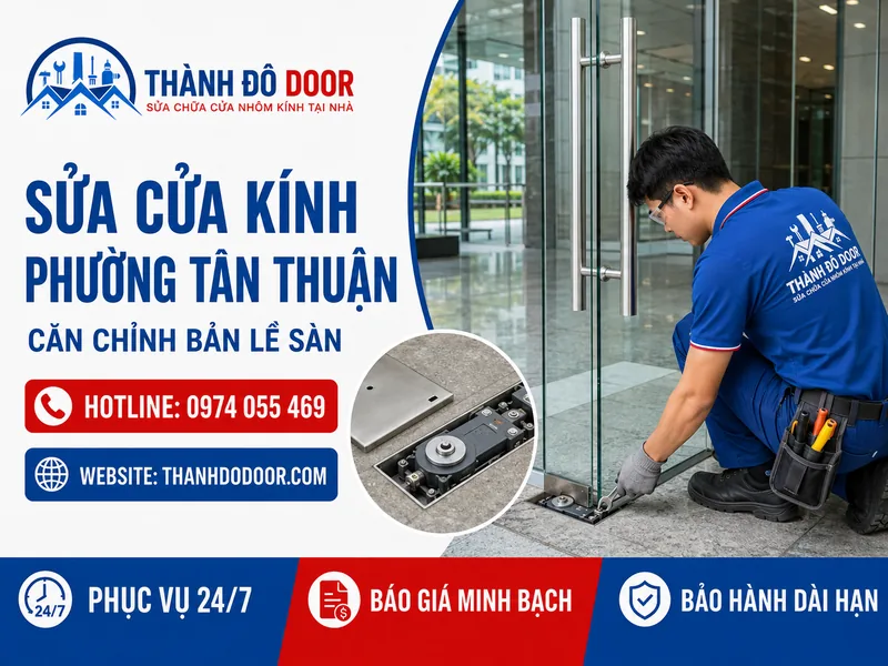 sửa cửa kính phường tân thuận