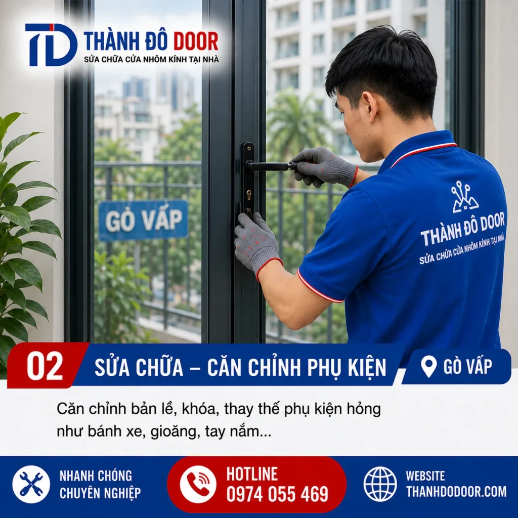 Sửa Cửa Nhôm Gò Vấp: Xử Lý Cửa Xệ, Kẹt Và Hỏng Khóa 2 sửa cửa nhôm gò vấp