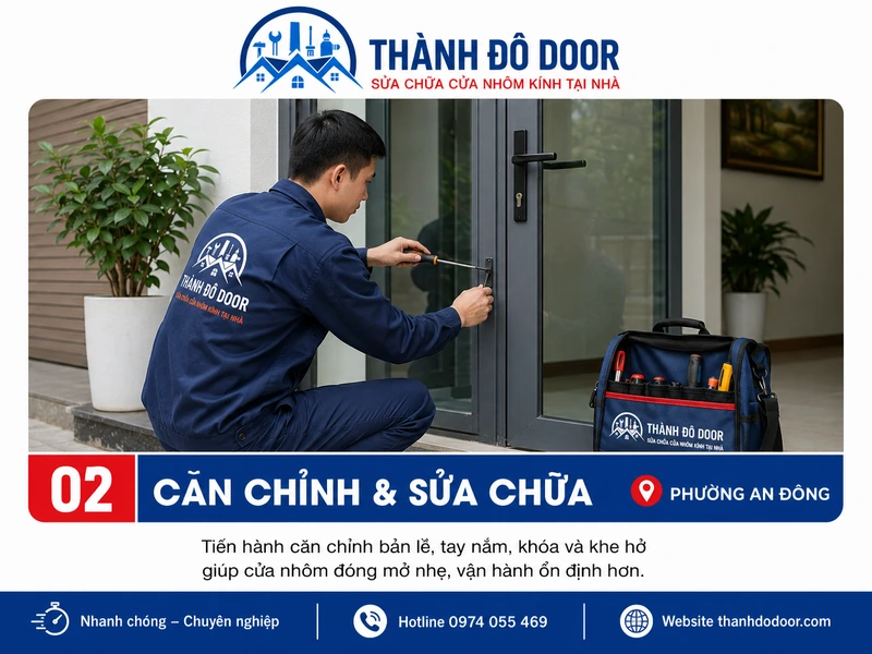 Sửa Cửa Nhôm Phường An Đông: Xệ Cánh, Kẹt Ray, Hỏng Khóa 2 Sửa Cửa Nhôm Phường An Đông