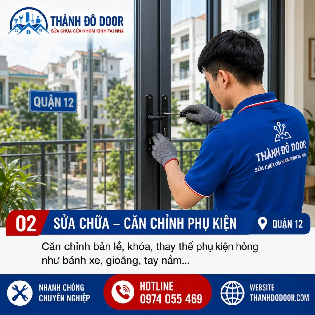 sửa cửa nhôm quận 12