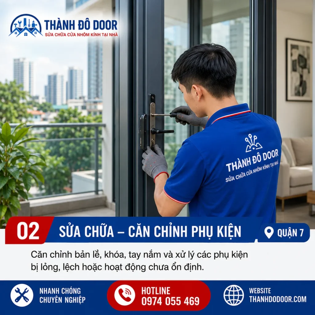 sửa cửa nhôm kính quận 7