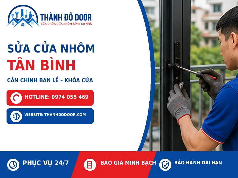 sửa cửa nhôm tân bình