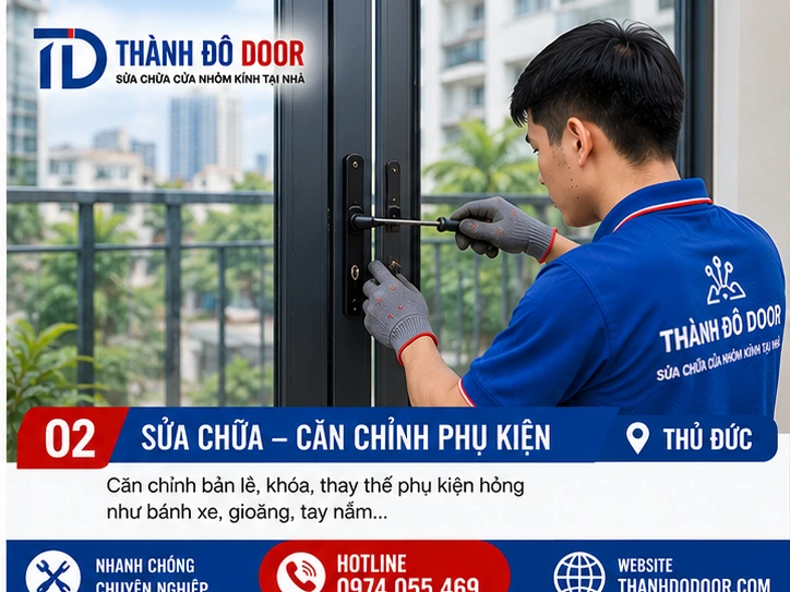 sửa cửa nhôm thủ đức