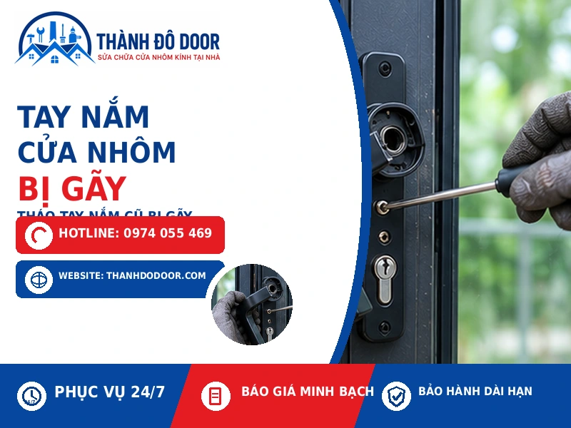 Tay Nắm Cửa Nhôm Bị Gãy: 8 Nguyên Nhân Và Cách Sửa 2 tay nắm cửa nhôm bị gãy