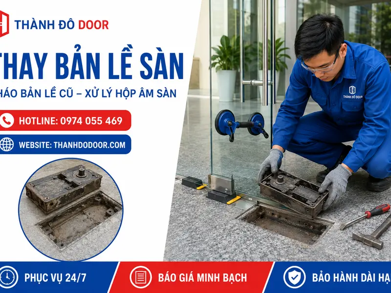 thay bản lề sàn cửa kính
