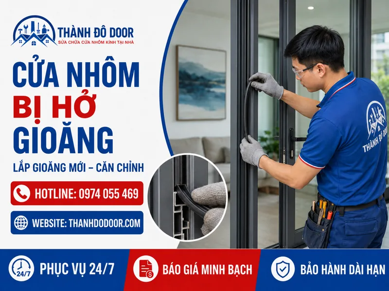 Cửa Nhôm Bị Hở Gioăng: 8 Nguyên Nhân Và Cách Sửa 3 03 cua nhom bi ho gioang lap gioang moi can chinh