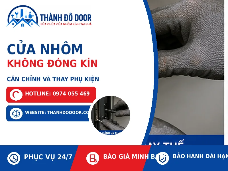 Cửa Nhôm Không Đóng Kín: 9 Nguyên Nhân Và Cách Sửa 3 03 cua nhom khong dong kin can chinh thay phu kien