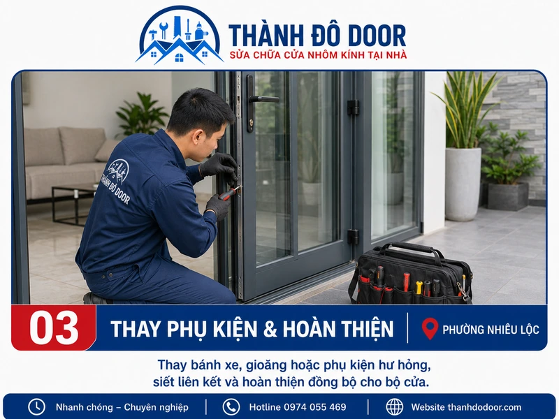 Sửa Cửa Nhôm Phường Nhiêu Lộc: Xử Lý Xệ, Kẹt Và Đọng Nước 3 03 sua cua nhom phuong nhieu loc