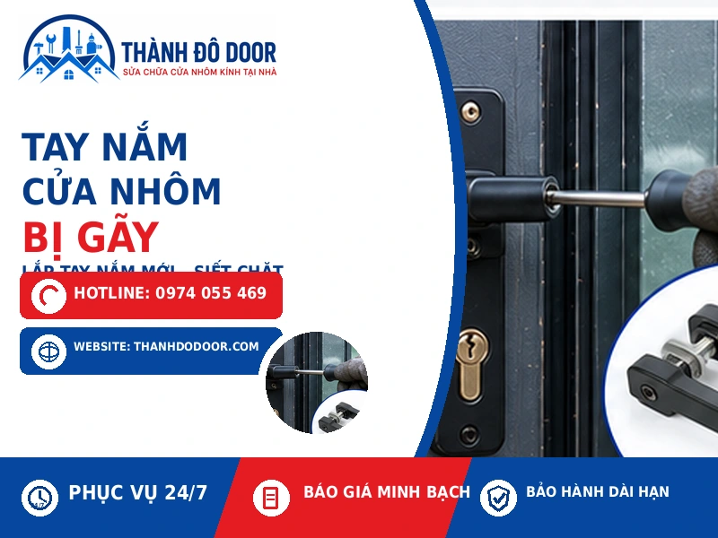 Tay Nắm Cửa Nhôm Bị Gãy: 8 Nguyên Nhân Và Cách Sửa 3 03 tay nam cua nhom bi gay lap tay nam moi