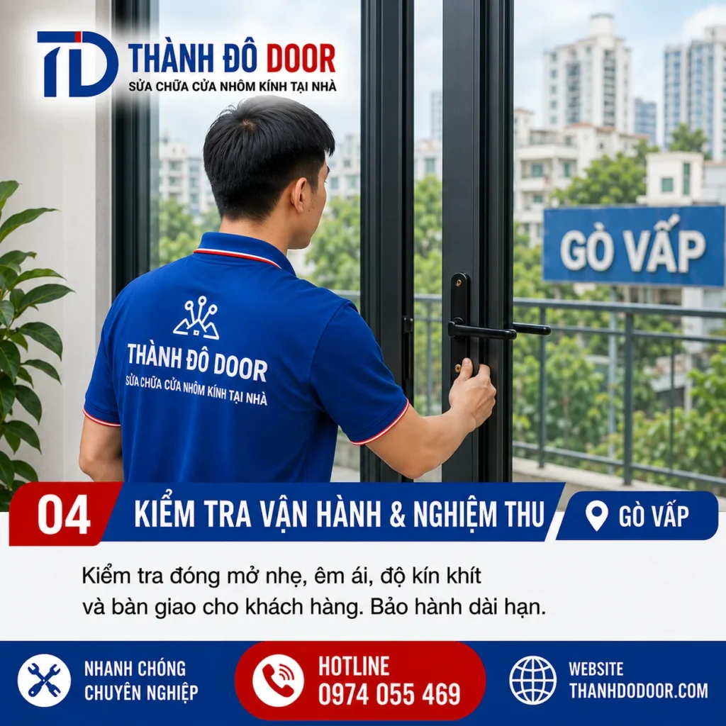 Sửa Cửa Nhôm Gò Vấp: Xử Lý Cửa Xệ, Kẹt Và Hỏng Khóa 4 04 sua cua nhom go vap kiem tra nghiem thu