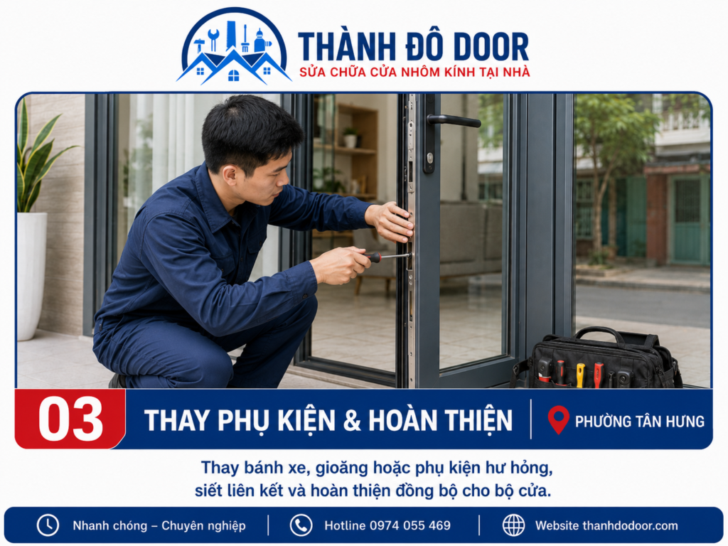 Sửa Cửa Nhôm Phường Tân Hưng: Xệ, Hở, Lệch Khóa 4 04 sua cua nhom phuong tan hung
