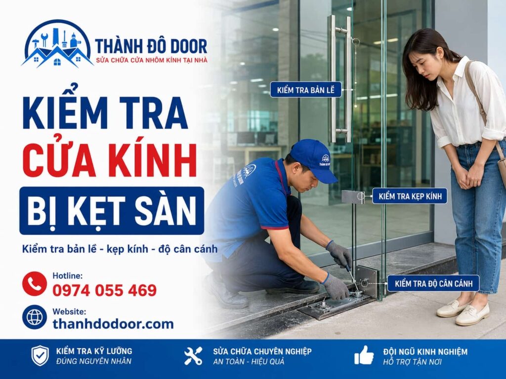 Cửa Kính Bị Kẹt Sàn: 7 Nguyên Nhân Và Cách Xử Lý An Toàn 5 cửa kính bị kẹt sàn