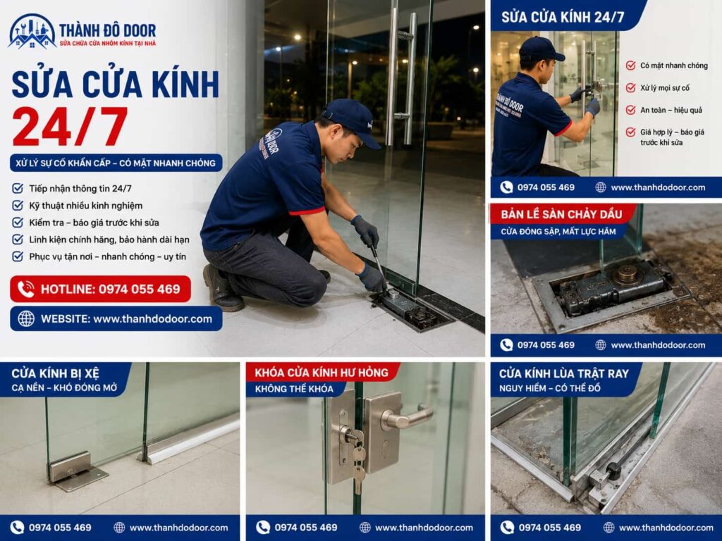 sửa cửa kính 24/7