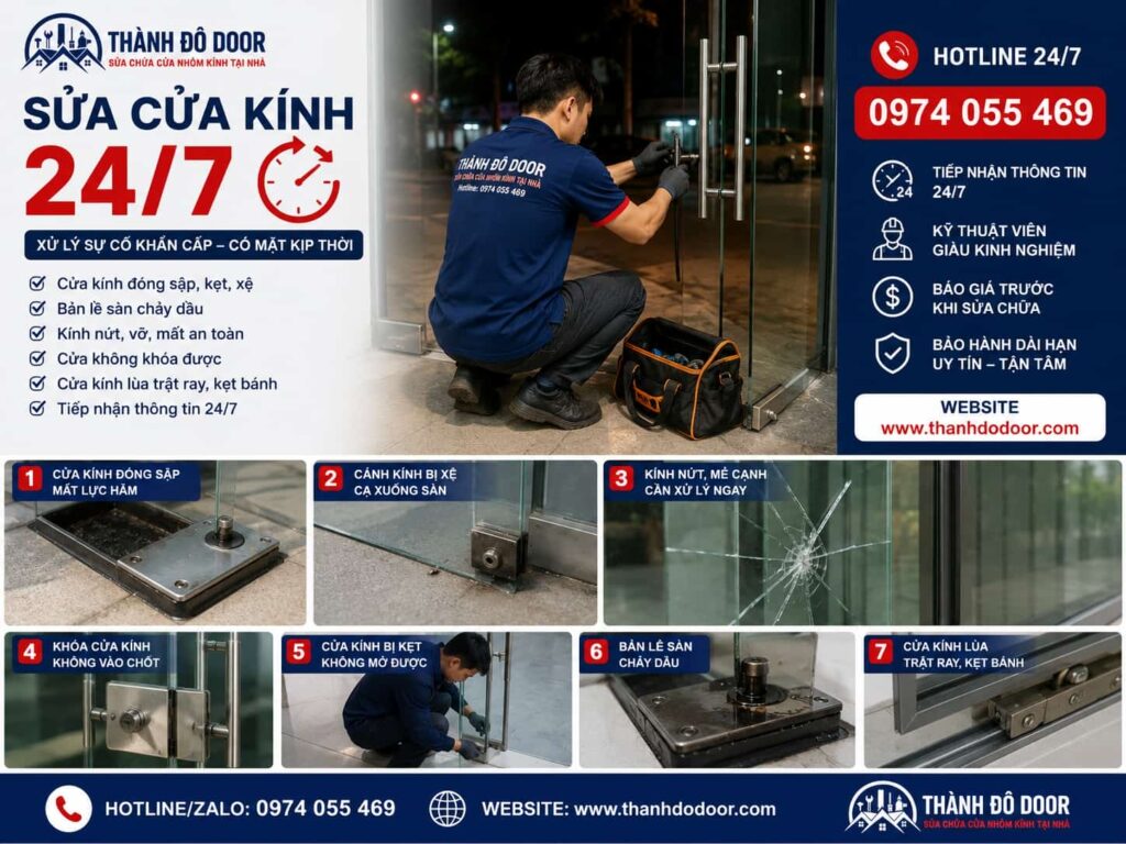 Sửa Cửa Kính 24/7: 7 Sự Cố Cần Xử Lý Khẩn Cấp 6 sua cua kinh 24 7