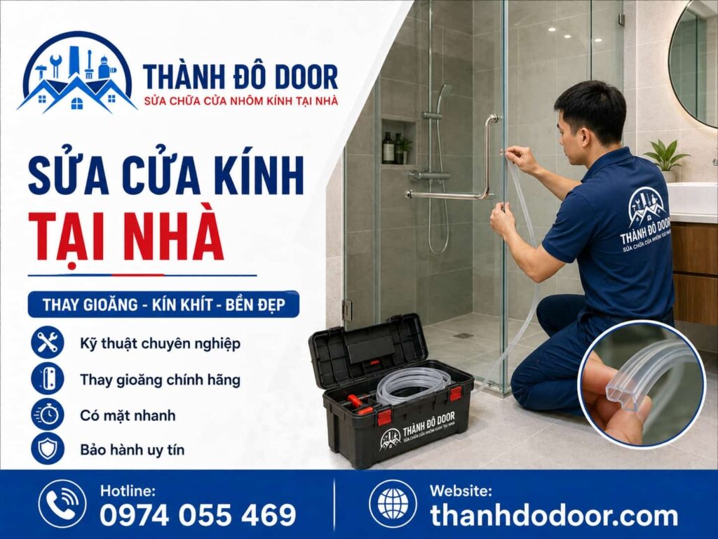 sửa cửa kính tại nhà
