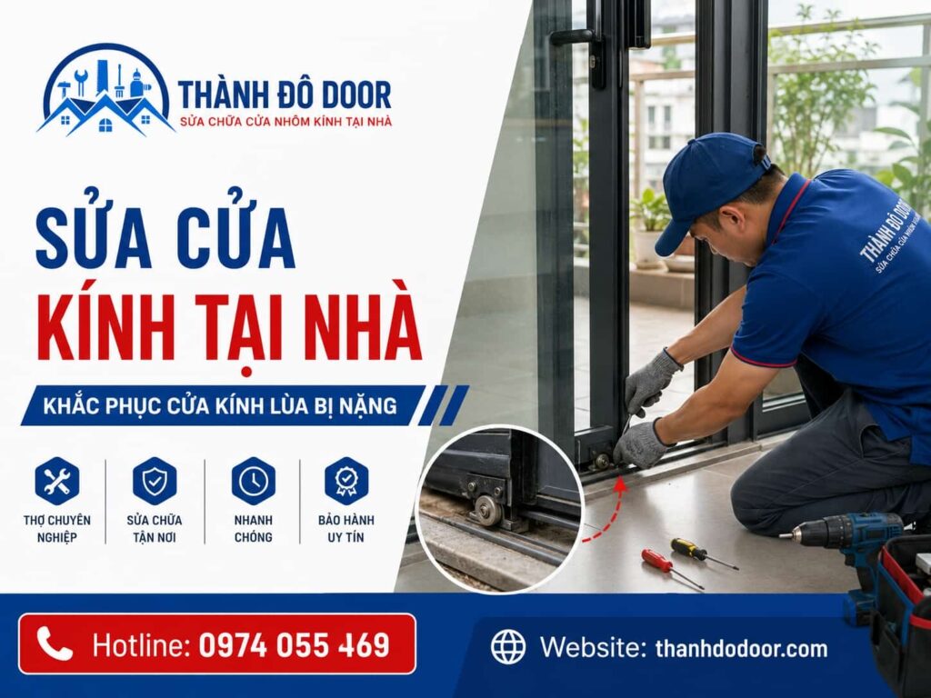 Sửa cửa kính tại nhà: Kiểm tra đúng lỗi, báo giá trước khi sửa 10 sua cua kinh tai nha 2