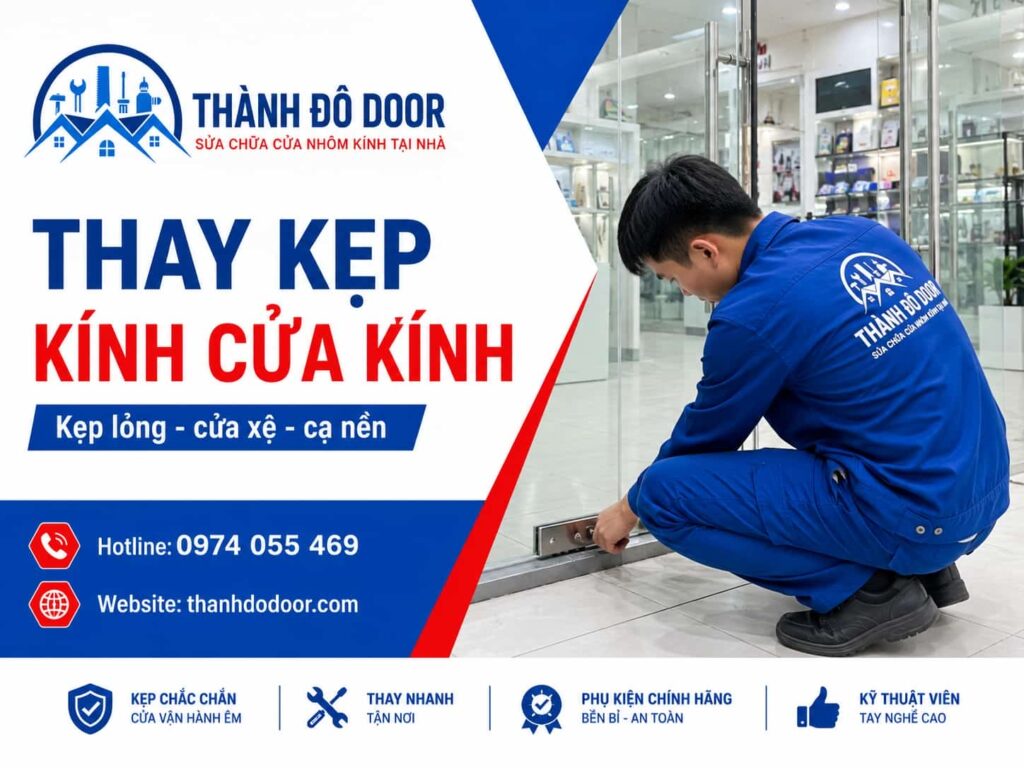 Thay Kẹp Kính Cửa Kính: 7 Dấu Hiệu Cần Xử Lý Sớm 2 thay kep kinh cua kinh