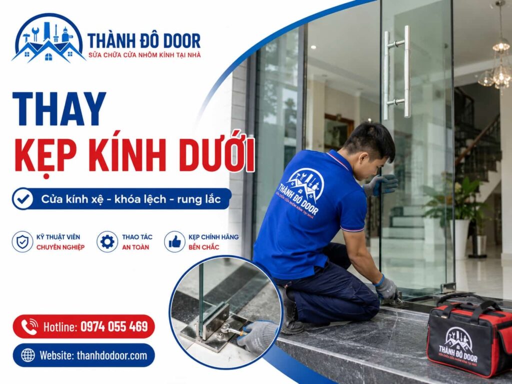Thay Kẹp Kính Cửa Kính: 7 Dấu Hiệu Cần Xử Lý Sớm 3 thay kep kinh cua kinh 2