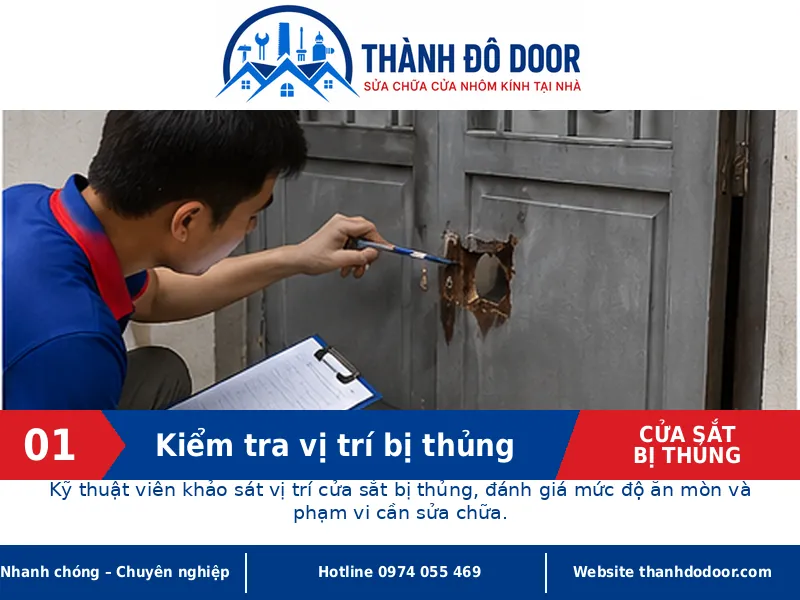 Cửa sắt bị thủng: Khi nào có thể hàn vá, khi nào phải cắt thay? 1 01 cua sat bi thung