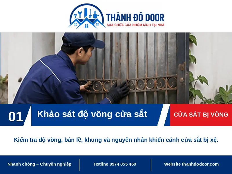 Cửa sắt bị võng: 6 nguyên nhân và cách gia cố an toàn 1 01 cua sat bi vong
